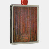 Fir Tree Forest (door Gustav Klimt) Metalen Ornament (Rechts)
