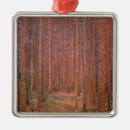 Fir Tree Forest (door Gustav Klimt) Metalen Ornament (Voorkant)