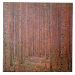 Fir Tree Forest (door Gustav Klimt) Tegeltje