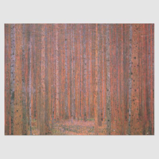 Fir Tree Forest (door Gustav Klimt) Tissuepapier (Voorkant)