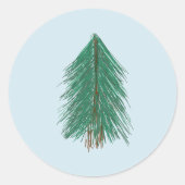 Fir Tree Forest Ronde Sticker (Voorkant)