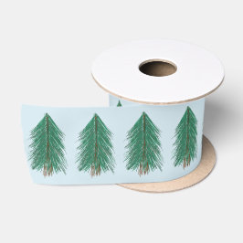 Fir Tree Forest Satijnen Lint