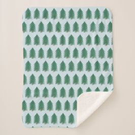 Fir Tree Forest Sherpa Deken