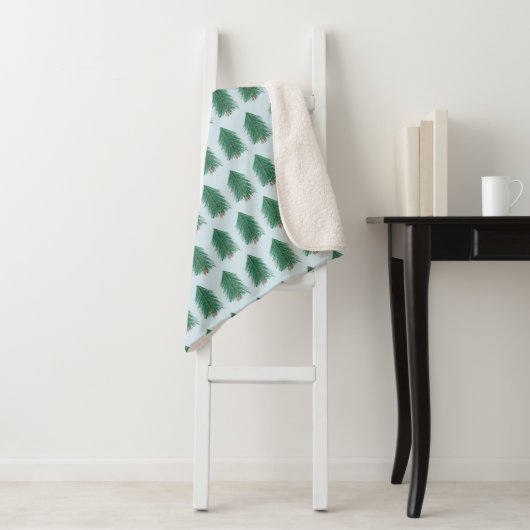 Fir Tree Forest Sherpa Deken (In situ)