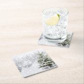 Fir Tree in Thick Snow Kartonnen Onderzetters (Insitu)