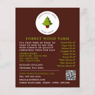Fir Tree-ontwerp, kerstboomverkoop Flyer