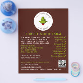 Fir Tree-ontwerp, kerstboomverkoop Flyer (Enkel)