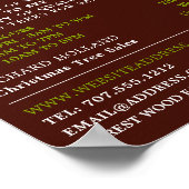 Fir Tree-ontwerp, kerstboomverkoop Poster (Hoek)