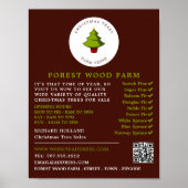 Fir Tree-ontwerp, kerstboomverkoop Poster (Voorkant)