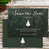 Fir Tree Silhouette Forest Landschap Foto bruiloft Save The Date
