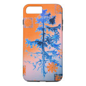 Fir Tree & Snowflakes Oranje Case-Mate iPhone Case (Achterkant)