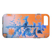 Fir Tree & Snowflakes Oranje Case-Mate iPhone Case (Achterkant (Horizontaal))