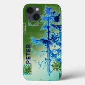 Fir Tree & Snowflakes & Your Name Case-Mate iPhone Case (Achterkant)