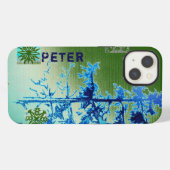 Fir Tree & Snowflakes & Your Name Case-Mate iPhone Hoesje (Achterkant horizontaal)