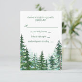 Fir Tree Wedding RSVP Kaartje (Staand voorkant)