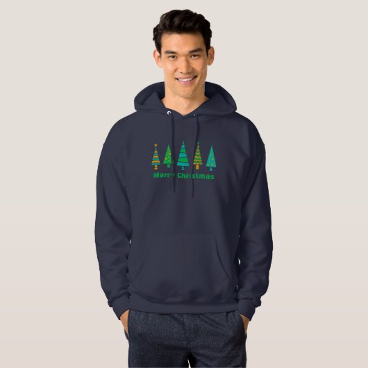 Fir Trees Christmas Hoodie (Voorkant volledig)