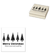 Fir Trees Kerst Rubber Stamp Rubberstempel (Gestempeld)
