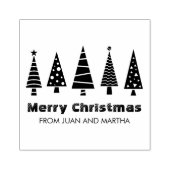 Fir Trees Kerst Rubber Stamp Rubberstempel (Afrduk)