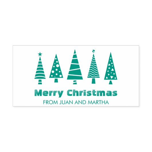 Fir Trees kerst Self-Inking Rubber Stamp Zelfinktende Stempel (Design)