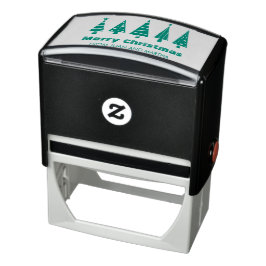 Fir Trees kerst Self-Inking Rubber Stamp Zelfinktende Stempel