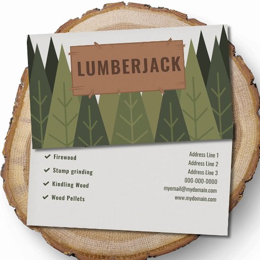 Fir Trees - Lumberjack Visitekaartje