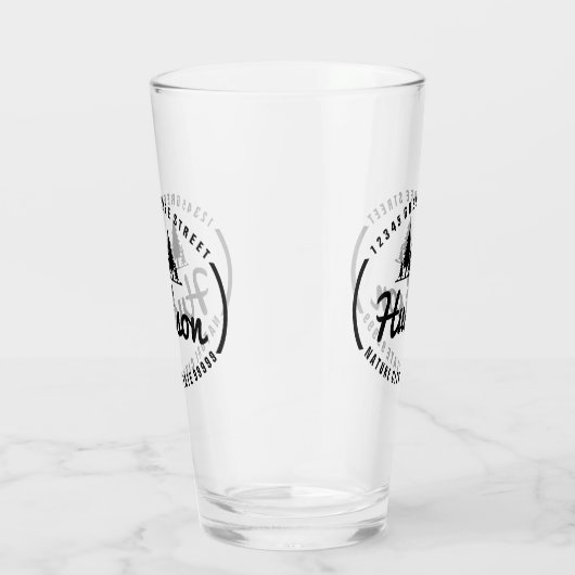 Fir Trees Oval Design ID304 Glas (Rechts)