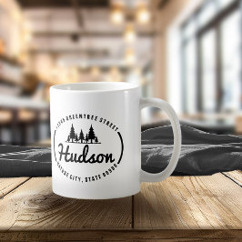 Fir Trees Oval Design ID304 Koffiemok