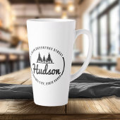 Fir Trees Oval Design ID304 Latte Mok