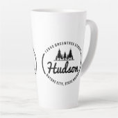 Fir Trees Oval Design ID304 Latte Mok (Rechterhoek)