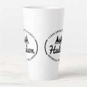 Fir Trees Oval Design ID304 Latte Mok (Voorkant)