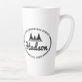 Fir Trees Oval Design ID304 Latte Mok (Rechts)