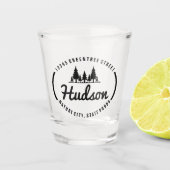 Fir Trees Oval Design ID304 Shot Glas (Voorkant)