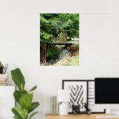 Fir Trees & Stream Bridge Ephesians 2:8,9 Print (Thuiskantoor)