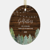 Fir Trees Winter Forest Godfathers Keramisch Ornament (Rechts)