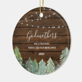 Fir Trees Winter Forest Woodland Godouders Keramisch Ornament (Links)