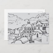 Fira, eiland Santorini, Griekenland Briefkaart (Voorkant / Achterkant)