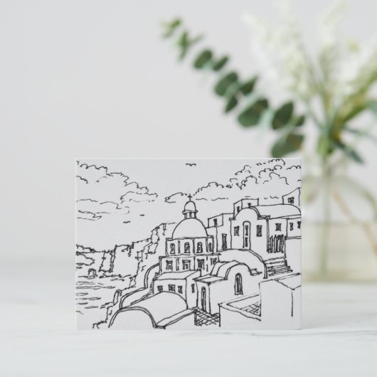 Fira, eiland Santorini, Griekenland Briefkaart (Staand voorkant)