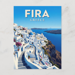 Fira, Santorini Griekenland Briefkaart