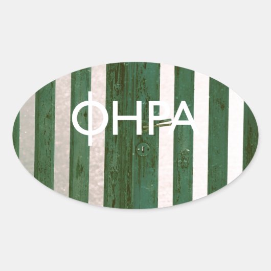 Fira - Santorini Ovale Sticker (Voorkant)