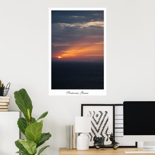 Fira Sunset Poster (Thuiskantoor)