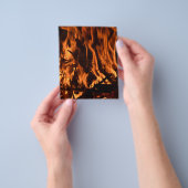 Fire-432478 natuur bosbrandhout oranje zwart b flyer (Hand)