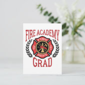 Fire Academy Afstudeerder Afstuderen Briefkaart (Staand voorkant)