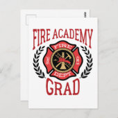Fire Academy Afstudeerder Afstuderen Briefkaart (Voorkant / Achterkant)