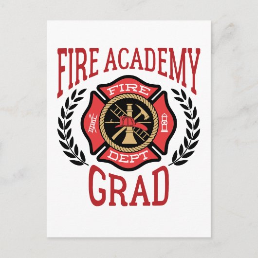 Fire Academy Afstudeerder Afstuderen Briefkaart (Voorkant)