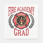 Fire Academy Afstudeerder Afstuderen Servet (Voorkant)