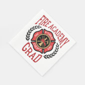 Fire Academy Afstudeerder Afstuderen Servet (Hoek)