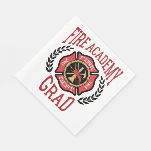 Fire Academy Afstudeerder Afstuderen Servet (Hoek)