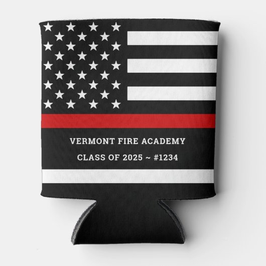 Fire Academy Afstuderen Thin Red Line Koelbox Blikjeskoeler (Voorkant)