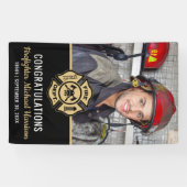 Fire Academy Graduation Firefighter Photo Spandoek (Horizontaal)