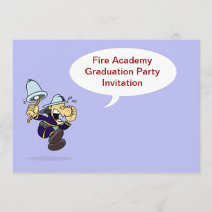 Fire Academy Graduy Party Invitation Fireman Kaart